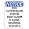 Signmission OSHA Notice Sign, Fire Suppression System First, 7in X 5in Decal, 5" W, 7" L, Portrait OS-NS-D-57-V-12702 - alternate 1